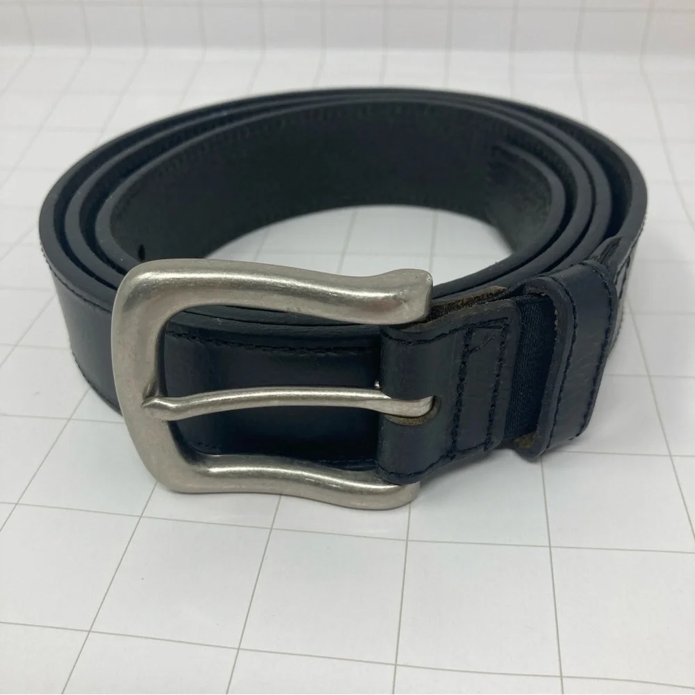 George 44 Black Belt with Silver Buckle classic Style